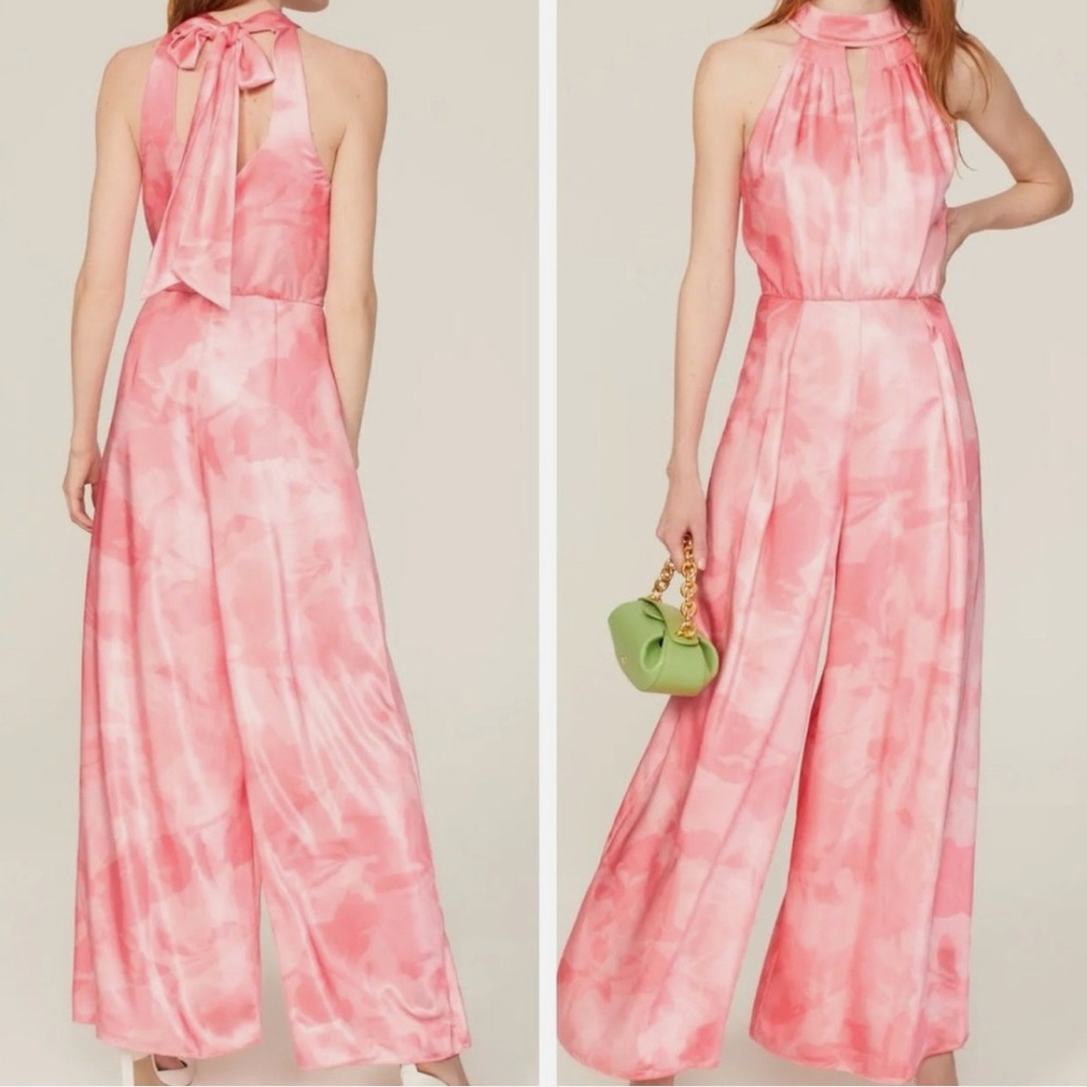 Ted Baker Elegant Pink Halter Jumpsuit